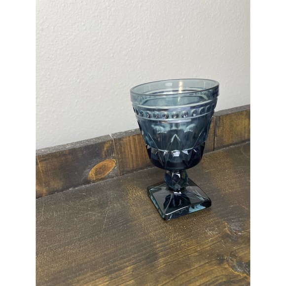 Indiana Glass Co Park Lane Blue with Square Bottom - Picture 4 of 7